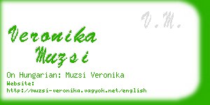 veronika muzsi business card